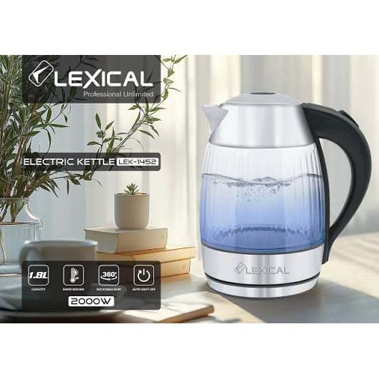Lexical LEK-1452 Elektrik Çaydanı – 1.8 L, 2200W, Göy LED İşıqlı